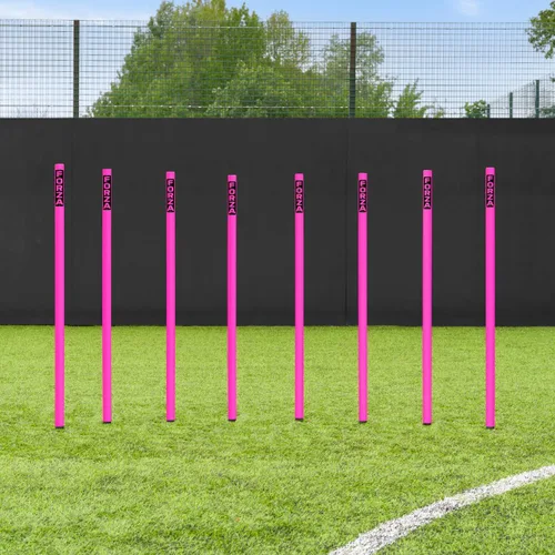 FORZA Slalom - Bastones de agilidad | Mejora la resistencia, la velocidad y el juego de pies | Opciones de color, tamaño y base de goma disponibles