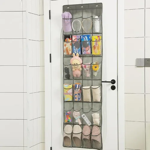 Organizador de Puerta de Armario Colgante - 6 Estantes y 24 Bolsillos para Almacenamiento de Esenciales de Bebé, Organizador de Juguetes de Animales