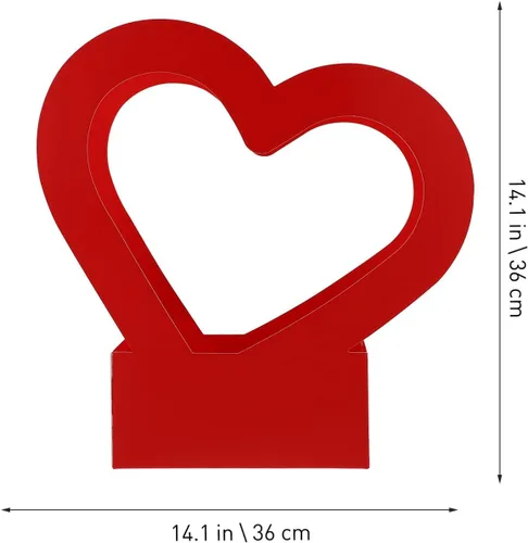 Miniatura 2 de STOBOK Caja de flores retro de 2 piezas con mango de corazón Caja de embalaje de ramo de fiesta de boda Bolsa de embalaje de ramo de papel Caja
