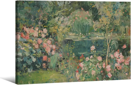 Miniatura 23 de Arte de pared de paisaje con flores silvestres y naturaleza, póster floral botánico retro, pinturas de plantas de cabaña, impresiones en lienzo