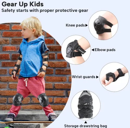Miniatura 3 de Cockchafer - Juego de protección para rodillas, codos y muñecas para niños y jóvenes, equipo de protección para patinaje, patinaje en línea
