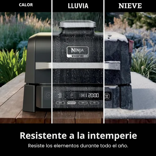 Miniatura 6 de Parrilla y ahumador Ninja Woodfire para exteriores, funcionalidad 4 en 1, parrilla, ahumado, horneado, asado, sabores auténticos de fuego de leña