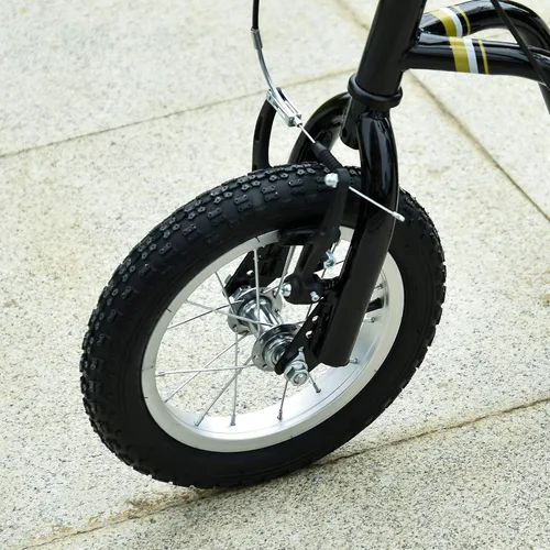 Miniatura 8 de Aosom Patinete con Frenos Duales de Pinza Delanteros y Traseros, Patinete de Ruedas Grandes para Edades 5+, Rueda Delantera Inflable de 12 Pulgadas
