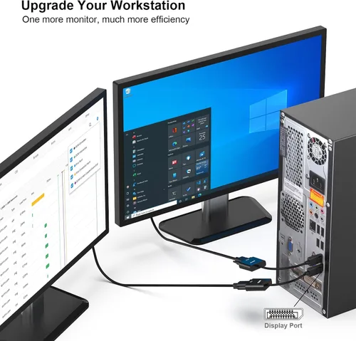 Miniatura 7 de BENFEI Conversor DisplayPort a VGA, cable macho a hembra chapados para Lenovo, Dell, HP, ASUS.