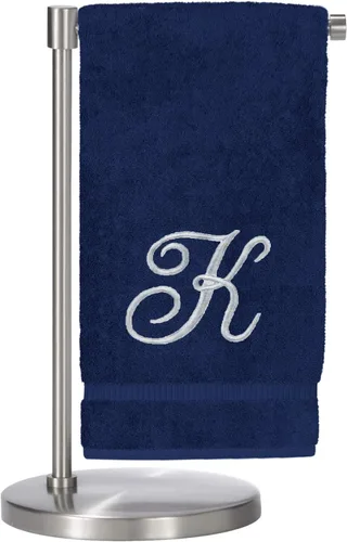 Miniatura 132 de Script R - Toalla de baño con monograma, regalo personalizado, 27 x 54 pulgadas, juego de 1 toalla bordada con texto dorado, 100% algodón turco