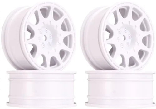 Miniatura 8 de 4 llantas de plástico RC de rally de 2.047 in de diámetro para 1/10 escala RC on Road Racing Truck Kyosho HSP HPI RGT Tamiya CC01 D90 piezas
