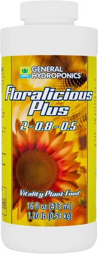 General Hydroponics Floralicious Plus, Vitality Plant Food, 2-0.8-0.5, 16.oz.