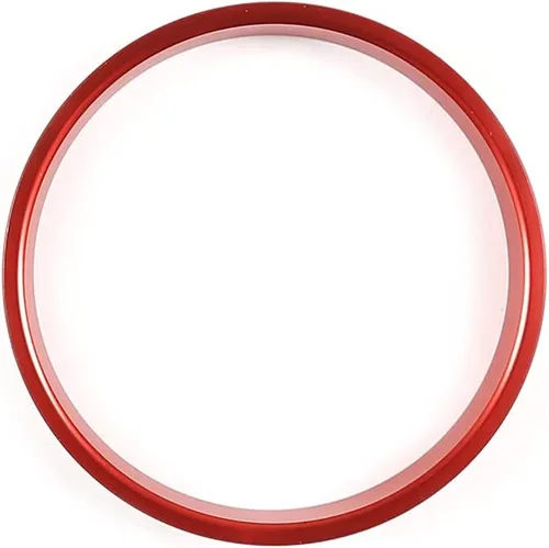 Miniatura 5 de YIWANG coche interior salpicadero reloj alrededor decoración anillo Trim pegatinas para Land Rover Defender 90 110 2008-2018 (rojo)