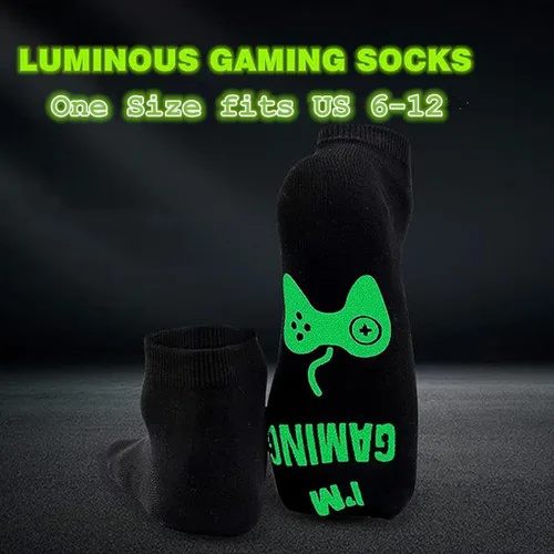 Miniatura 3 de Calcetines para videojuegos, Do Not Disturb I'm Gaming, calcetines de juegos para adolescentes y niños gamer con calcetines brillantes para hombres