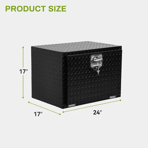 Miniatura 6 de AUTOSAVER88 Cajas de herramientas de 24 pulgadas, organizador de aluminio resistente con placa de diamante, caja de almacenamiento impermeable