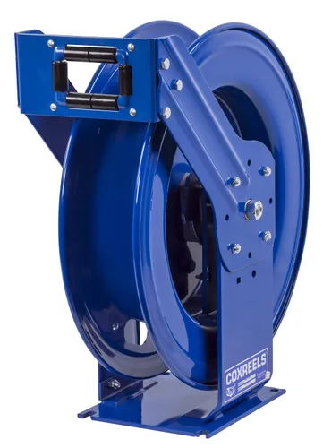 Miniatura 10 de Coxreels TSHL-N-650 Carrete de manguera con resorte de trabajo pesado Supreme Duty para aire/agua/aceite: 1" I.D., capacidad de manguera de 50