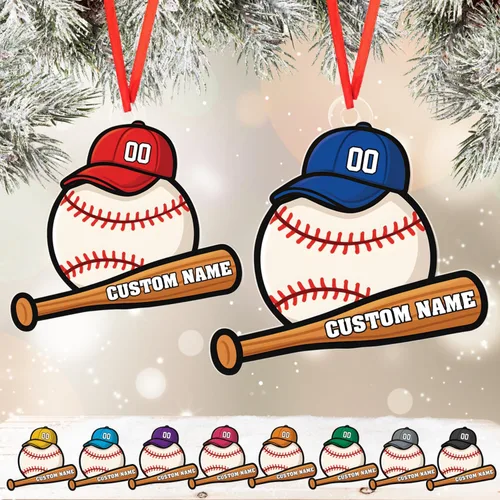 Miniatura 4 de Adorno de béisbol personalizado para niños, recuerdo de cerámica con nombre y número personalizado, algunos niños recién nacen con béisbol en sus