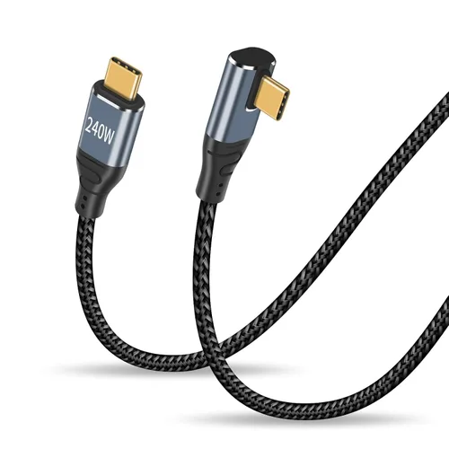 Miniatura 9 de Duttek Cable USB C de 240 W de 3 pies/3.3 ft, cable USB C a USB C PD 3.1, cable trenzado USB C macho a macho de nailon con chips inteligentes E-Mark