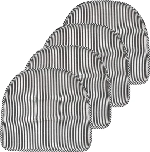 Miniatura 145 de Sweet Home Collection - Cojín de espuma viscoelástica para silla con capitoné, antideslizante, parte trasera de goma, en forma de U, 17 x 16 Piel