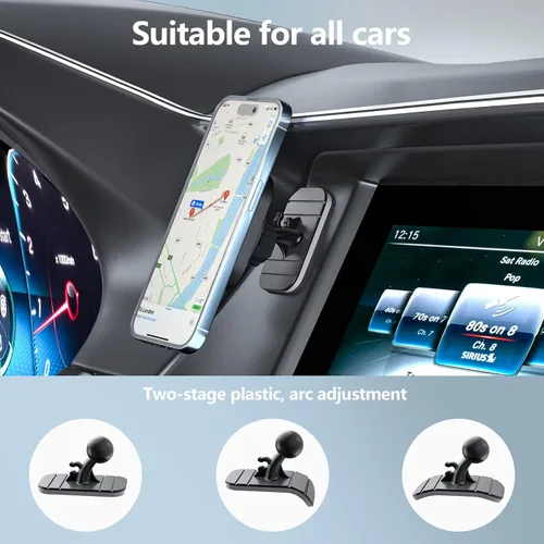 Miniatura 5 de OHLPRO Soporte de cargador de coche Magsafe, soporte magnético inalámbrico para automóvil para iPhone 17 Pro Max, serie 16/15, soporte de teléfono