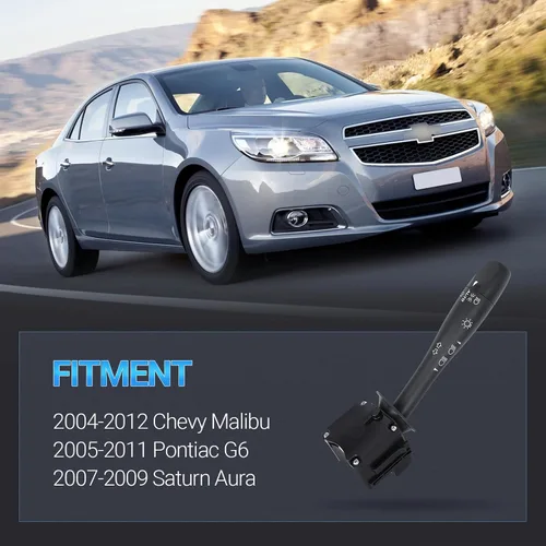 Miniatura 6 de Interruptor de señal de giro - Compatible con Chevy Malibu 2004-2012, Pontiac G6 2005-2011, Saturn Aura 2007-2009 - Reemplaza D6253E, 20940369