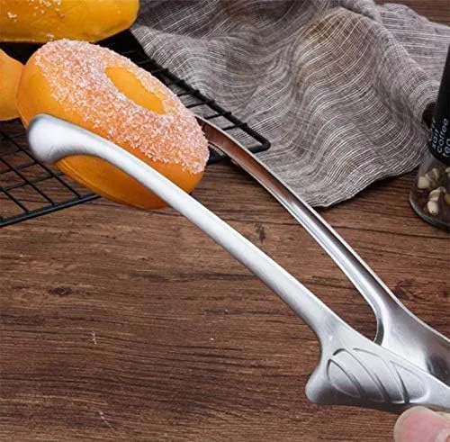 Miniatura 6 de 2 pinzas de acero inoxidable de 7.9 pulgadas para servir alimentos, pinzas de cocina de pie para parrilla, buffet