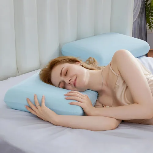 Miniatura 8 de SAPHREAS Almohada de espuma viscoelástica refrescante de gel para dormir de lado, espalda y boca abajo para dormir, almohada de cama fresca