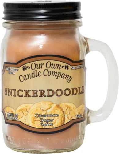 Our Own Candle Company, Snickerdoodle - Vela perfumada en tarro de masón, 100 horas de tiempo de combustión, 13 onzas