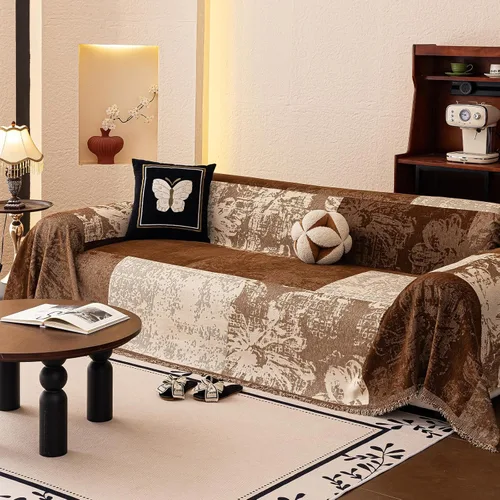 Miniatura 12 de DREAMINGO Fundas para sofá de 3 cojines, manta jacquard moderna y minimalista para sofá, funda protectora de muebles para mascotas, lavable