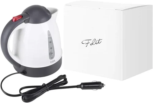 Miniatura 5 de Fdit Hervidor eléctrico portátil para automóvil, viaje por carretera, encendedor de cigarrillos DC12V/24V agua calentada, té, café, caldera, apagado