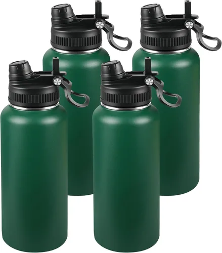 Miniatura 15 de Botella de agua aislada de 22 onzas, tapa 2 en 1 a prueba de fugas (sorbo/pajilla) + asa, botella de acero inoxidable para deportes, viajes, trabajo