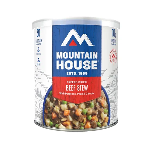 Miniatura 24 de Mountain House Carne en cubos Comida liofilizada de supervivencia y emergencia Lata #10 Sin gluten, 30122