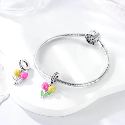 Miniatura 198 de Hapour Dijes de plata de ley 925 para pulseras, collar, joyería europea, colgante de cuentas para mujeres y madres