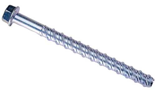 Miniatura 4 de CONFAST LDC383 3/8" x 3" Tornillo de concreto de gran diámetro galvanizado para anclaje a mampostería, ladrillo o bloque (25 por caja)