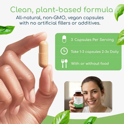 Miniatura 7 de Biotico herbario, vitaminas de apoyo inmunológico, refuerzo natural del sistema inmunológico para adultos, suplemento de apoyo inmunológico