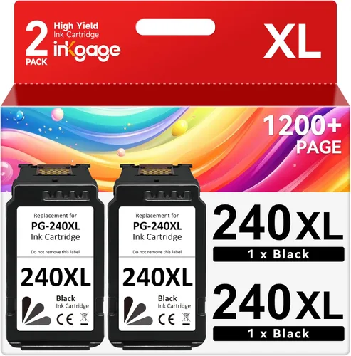 PG-240 XL 240XL Cartucho de tinta negra compatible con Canon 240XL Cartucho de tinta negra PG240 PG-240XL para Canon PIXMA MG3620 MG3600 MG5120