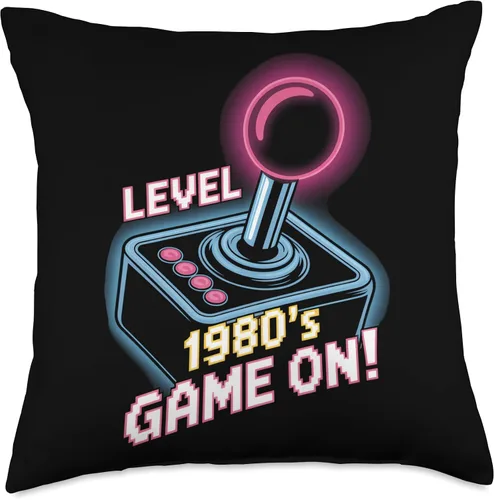 Miniatura 4 de Level 1980's Game On Retro Arcade Joystick Throw Pillow