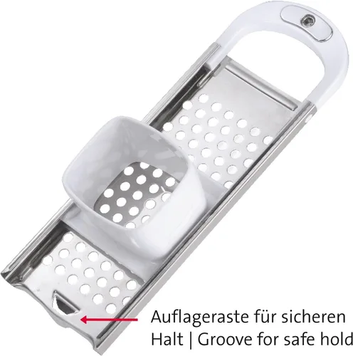 Miniatura 3 de Westmark 611222E6 - Cortador de spaetzle con trineo de masa, botón y 1 cucharón, acero inoxidable/ABS/PA, blanco/plata/negro