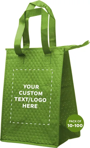 Miniatura 8 de DISCOUNT PROMOS Juego de 10/50/100 bolsas de almuerzo con aislamiento con cremallera, paquete personalizado a granel perfectas para el trabajo