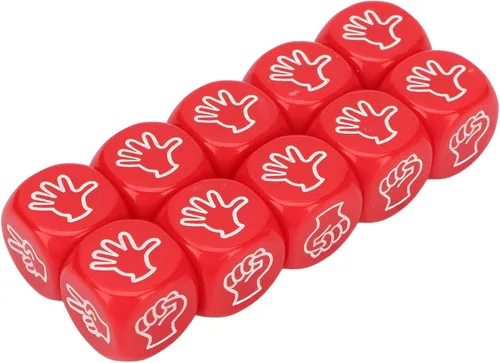 Juego de dados educativos, 10 unidades, 0.79 x 0.79 x 0.79 pulgadas, 6 caras, juego de dados educativos para adivinar, color brillante para fiestas