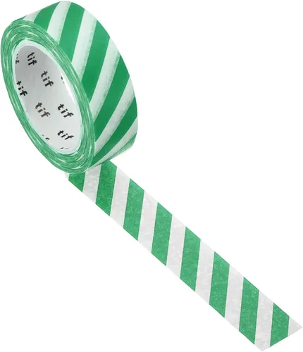 Miniatura 12 de PATIKIL Cinta holográfica Washi de 0.59 pulgadas x 10.93 yardas, 1 rollo de calcomanías autoadhesivas con patrón de rayas para decoración de Rosa