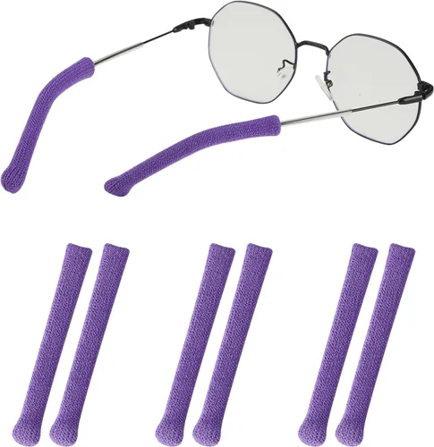 Miniatura 9 de Cojín de oreja para lentes de longitud más larga con algodón de punto suave, agarre elástico antideslizante para gafas, puntas de patillas de lentes