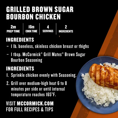 Miniatura 7 de McCormick Grill Mates Mezcla de adobo de bourbon de azúcar morena, 1.25 onzas