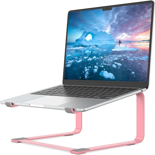 Miniatura 11 de SOUNDANCE Soporte de computadora portátil para escritorio, elevador ergonómico de metal para portátiles de 12 a 17.3 pulgadas, soporte de escritorio