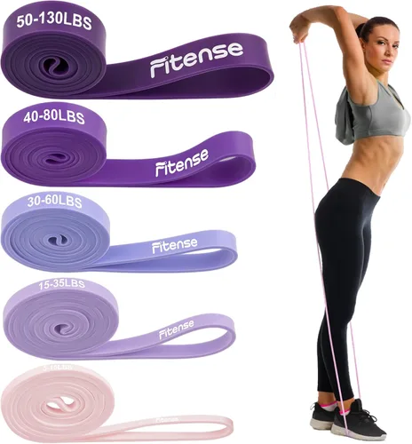 Miniatura 8 de Fitense Resistance Bands Set - Pull Up Bands for Men Women, Exercise Bands Resistance with Door Anchor, Training Poster & Pouch for Body Stretching