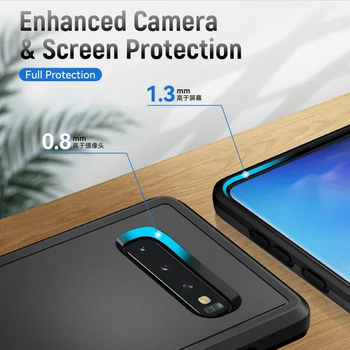 Miniatura 4 de Funda para Samsung Galaxy S10, con Protector de Pantalla HD [Probado contra Caídas de Grado Militar] Funda Protectora de Servicio Pesado Resistente