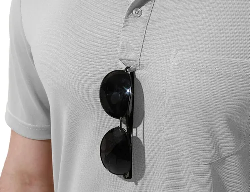 Miniatura 6 de TBMPOY Polo para hombre con bolsillo, manga corta, secado rápido, informal, para deportes al aire libre