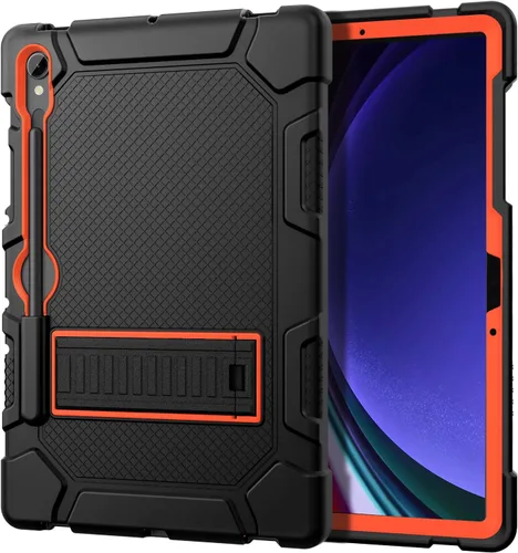 Miniatura 12 de Funda para Samsung Galaxy Tab S10 Lite/ S10 FE/ S9 FE 5G 10.9 Pulgadas/Galaxy Tab S9 11 Pulgadas 2023, Funda Protectora a Prueba de Golpes con Negro
