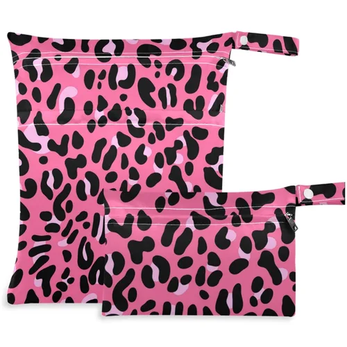 Miniatura 10 de visesunny Seta dibujada a mano, 2 bolsas húmedas con bolsillos con cremallera, lavable, reutilizable, espaciosa para viajes, playa, piscina, Multi51.