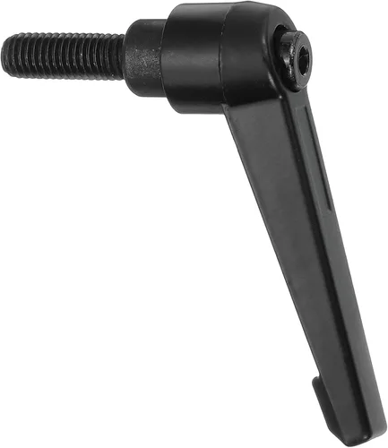 Miniatura 10 de uxcell Perillas ajustables M5 x 0.472 in, mango de rosca macho, botón de trinquete de liberación rápida, perno giratorio para maquinaria de torno