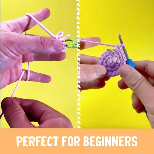 Miniatura 5 de Penguin Crochet Kit for Beginners & Adults (Purple) – DIY Yarn Craft for Couples, Teens & Animal Lovers Complete Kit w/Hook, Pattern, Step-by-Step