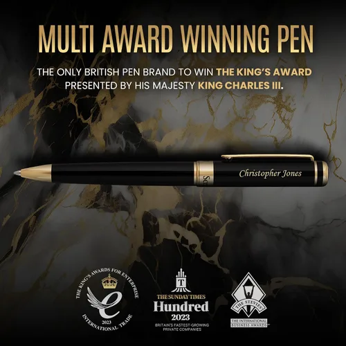 Miniatura 5 de Scriveiner Bolígrafo negro – Impresionante bolígrafo de lujo negro mate, repuesto Schmidt negro, el mejor juego de regalo para hombres y mujeres