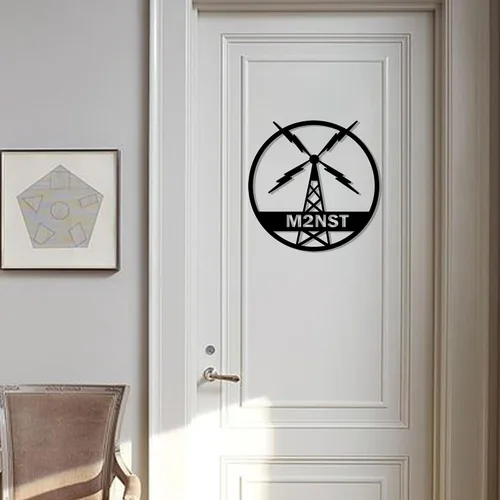 Miniatura 5 de Señal Personalizada de Lujo para Radio de Jamón, Letrero de Identificación Personalizado, Regalo para Operador Aficionado, Letrero de Identificación