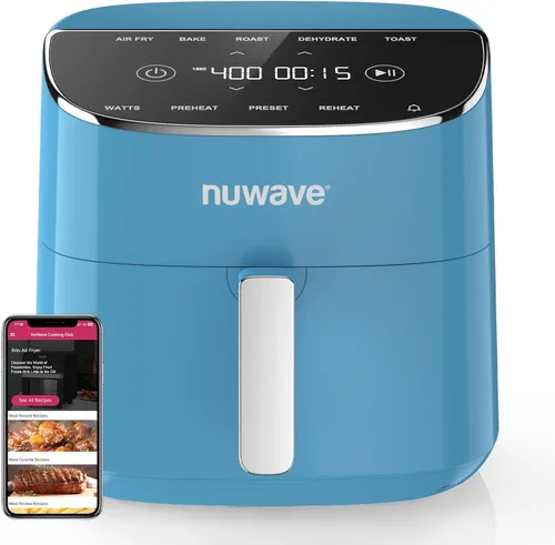 Miniatura 11 de Nuwave Brio Plus - Freidora de aire de 8 cuartos de galón, nueva y mejorada, sin PFAS, 7 funciones digitales de cocción de un solo toque que freír