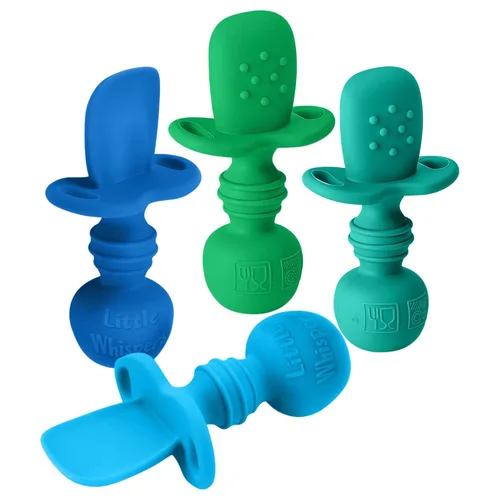 Miniatura 11 de LittleWhispers - Cucharas de silicona para bebés, autoservicio de 6 meses, utensilios aptos para bebés, niños pequeños y niños, primera etapa, Pinks